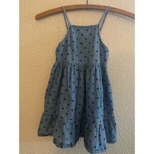 Old Navy Polka Dot Denim Dress Girls Size 3T